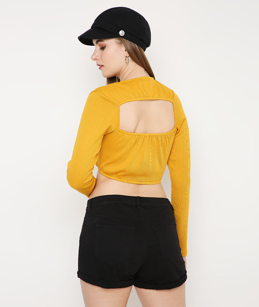 Tuscan Sun Crop Top with a Back Window